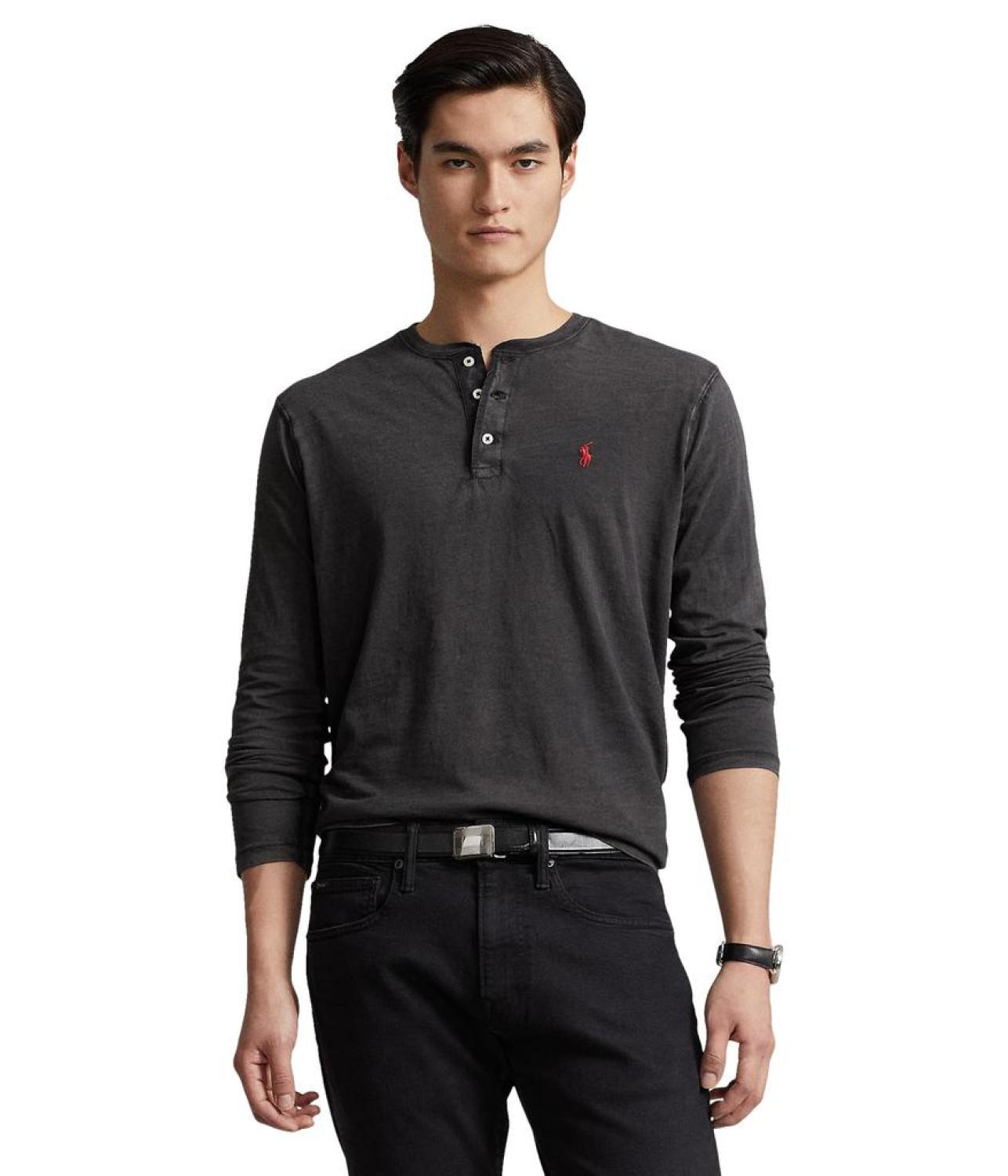 polo ralph lauren cotton jersey henley shirt