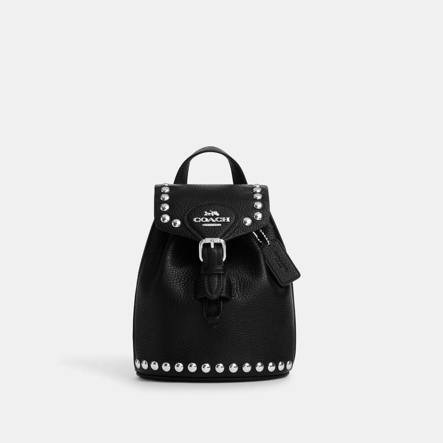 Coach studded backpack sale