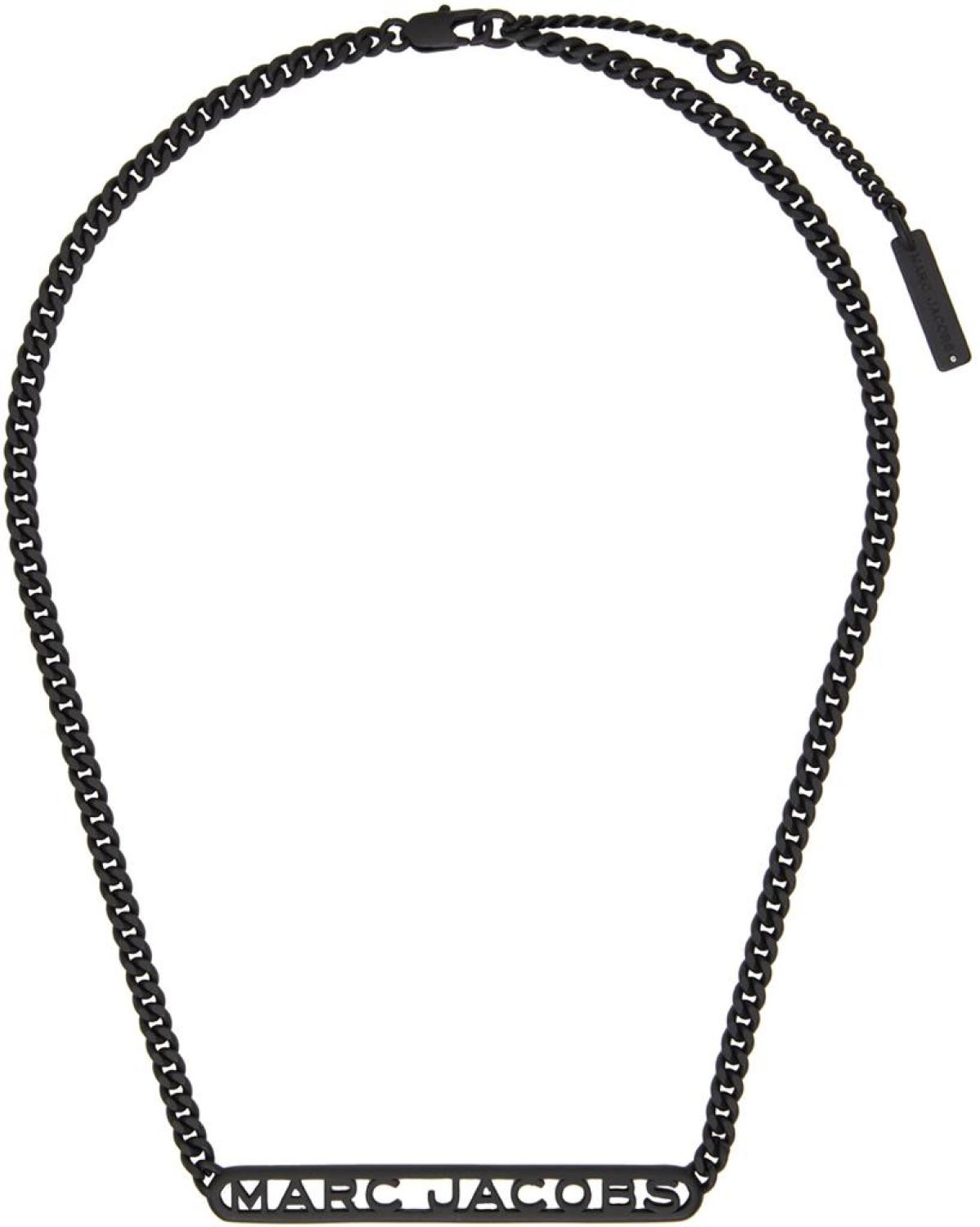 Marc Jacobs Monogram Chain Link Silver-Plated Necklace