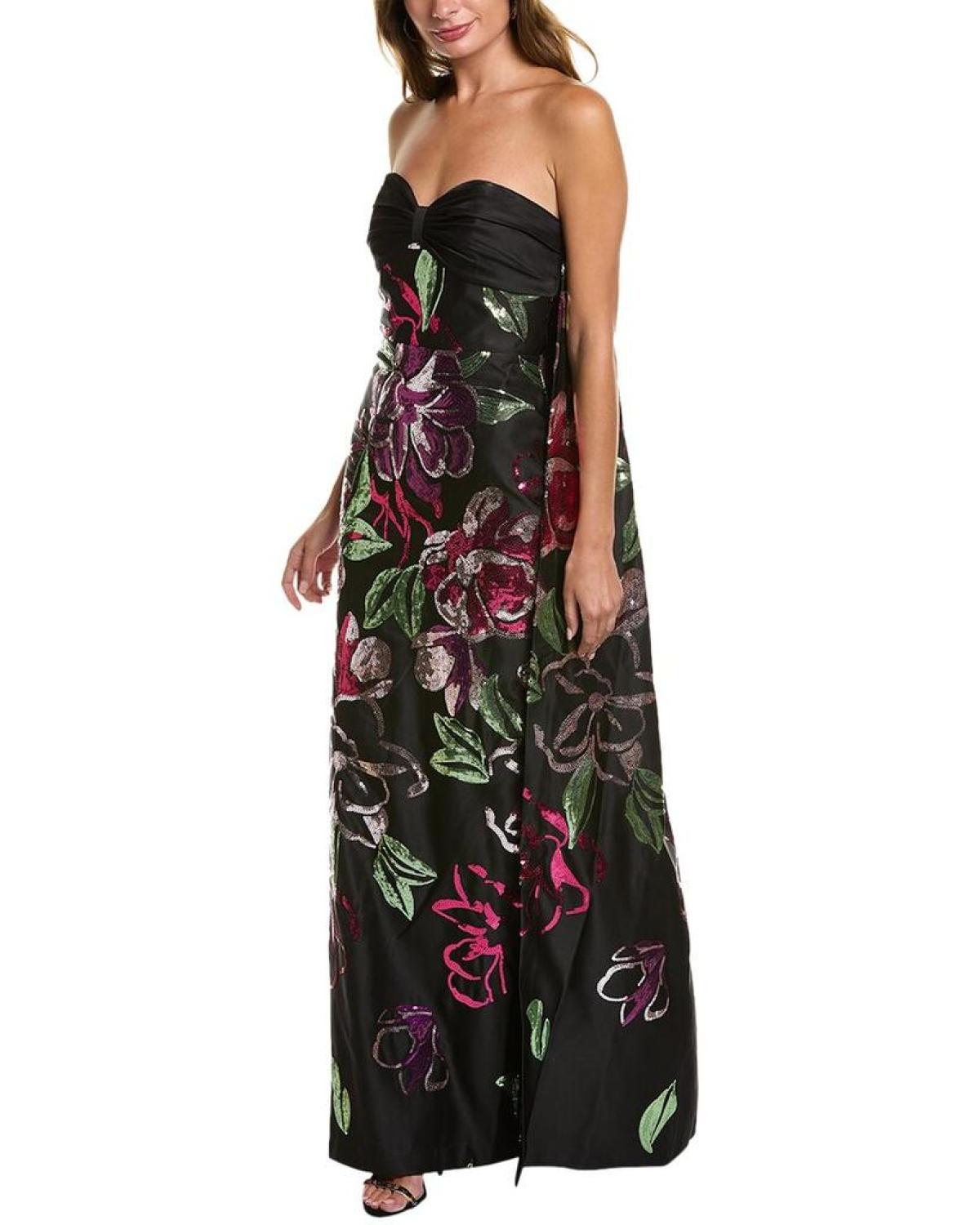 Marchesa notte strapless outlet gown