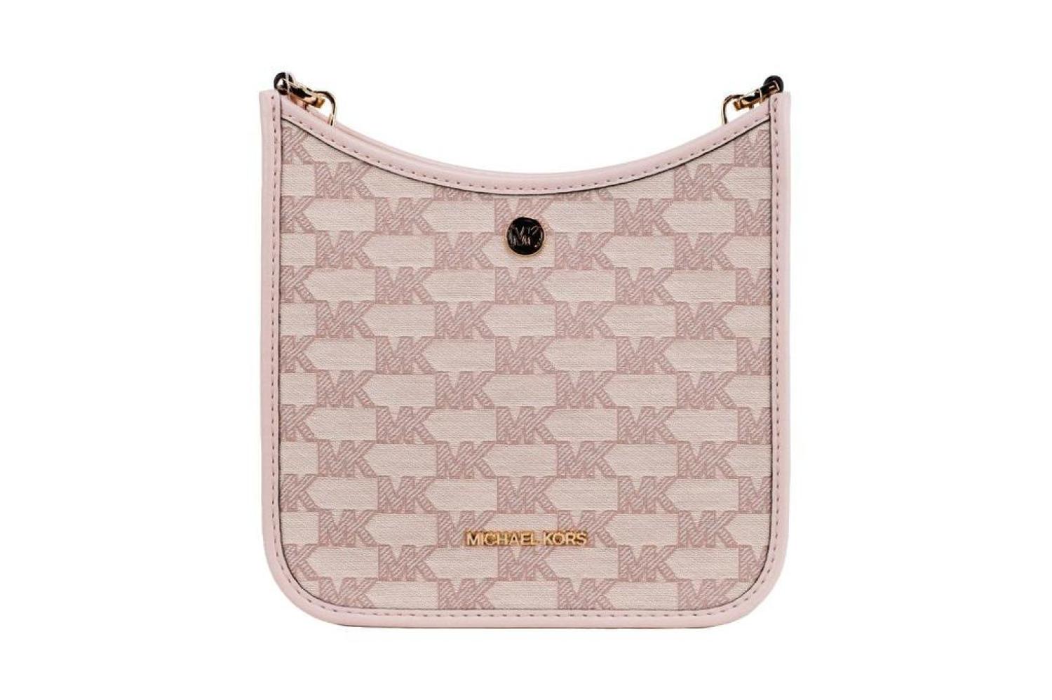 NEW Michael Kors Briley Small Messenger Pink cheapest Signature Canvas Crossbody Bag