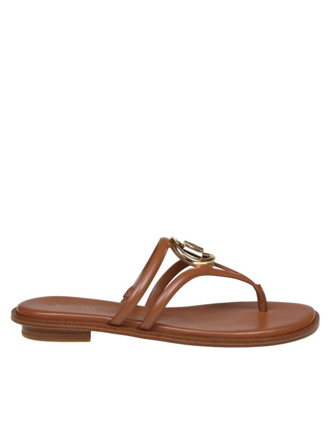 Michael Kors Logo Plaque Thong Sandals