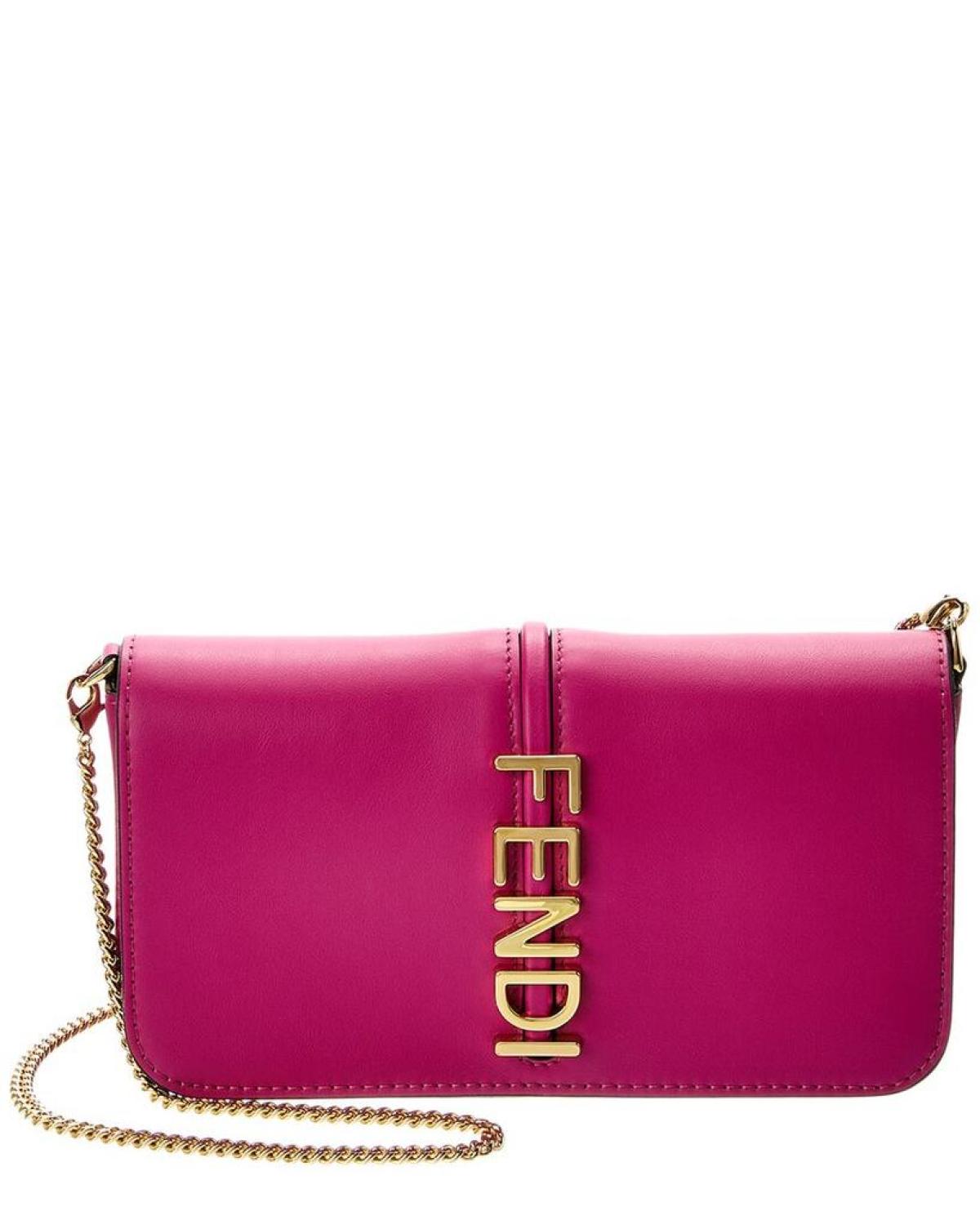 Fendi wallet cheap on chain pink