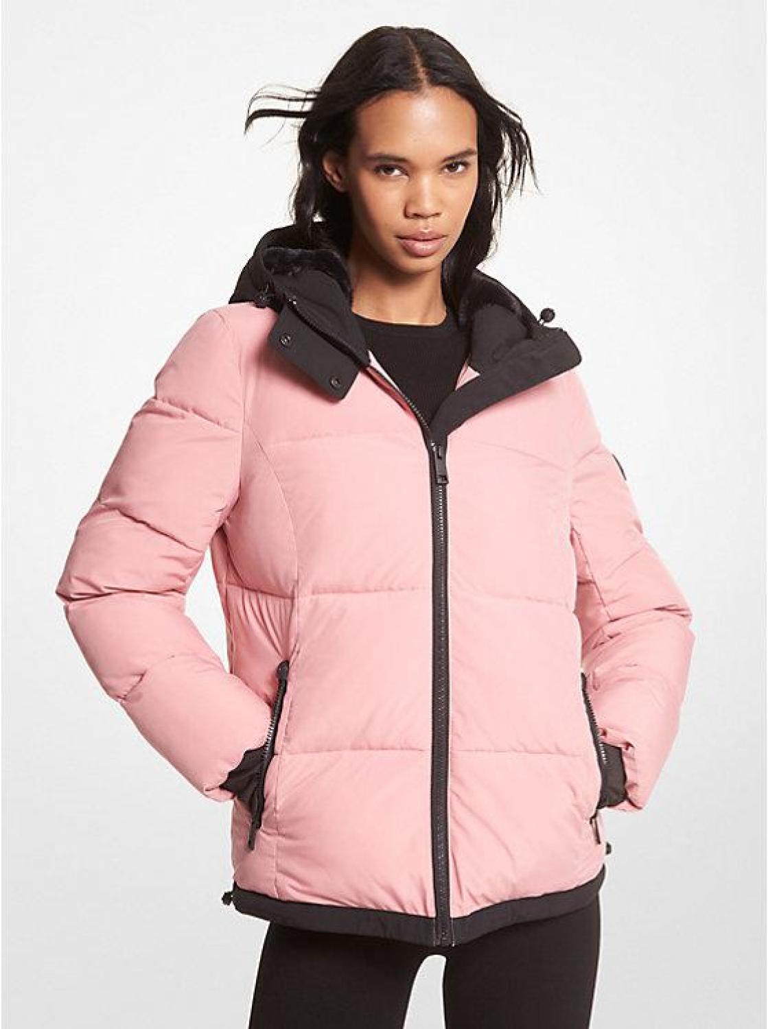 Faux fur quilted puffer jacket best sale