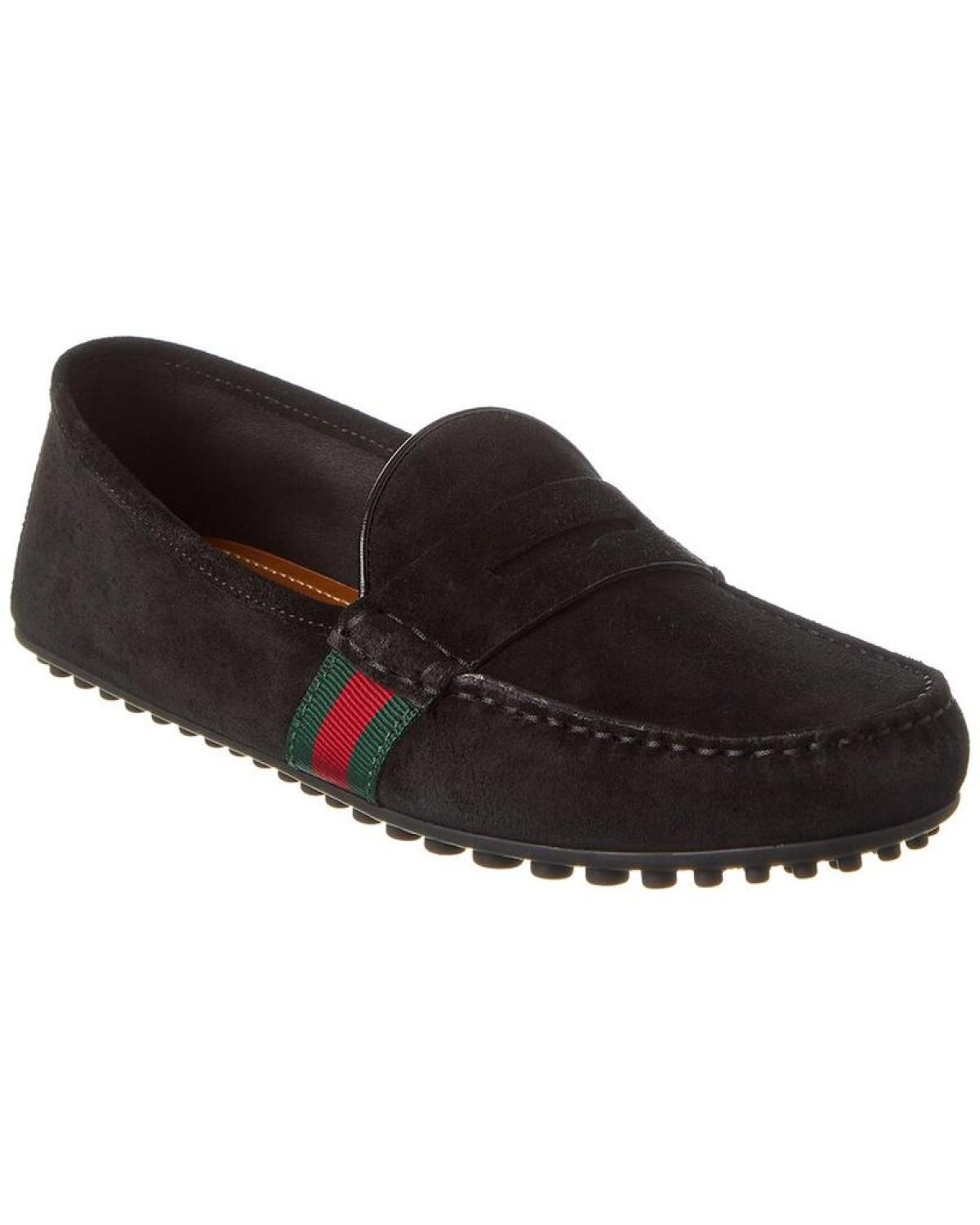 Gucci suede driver with web online