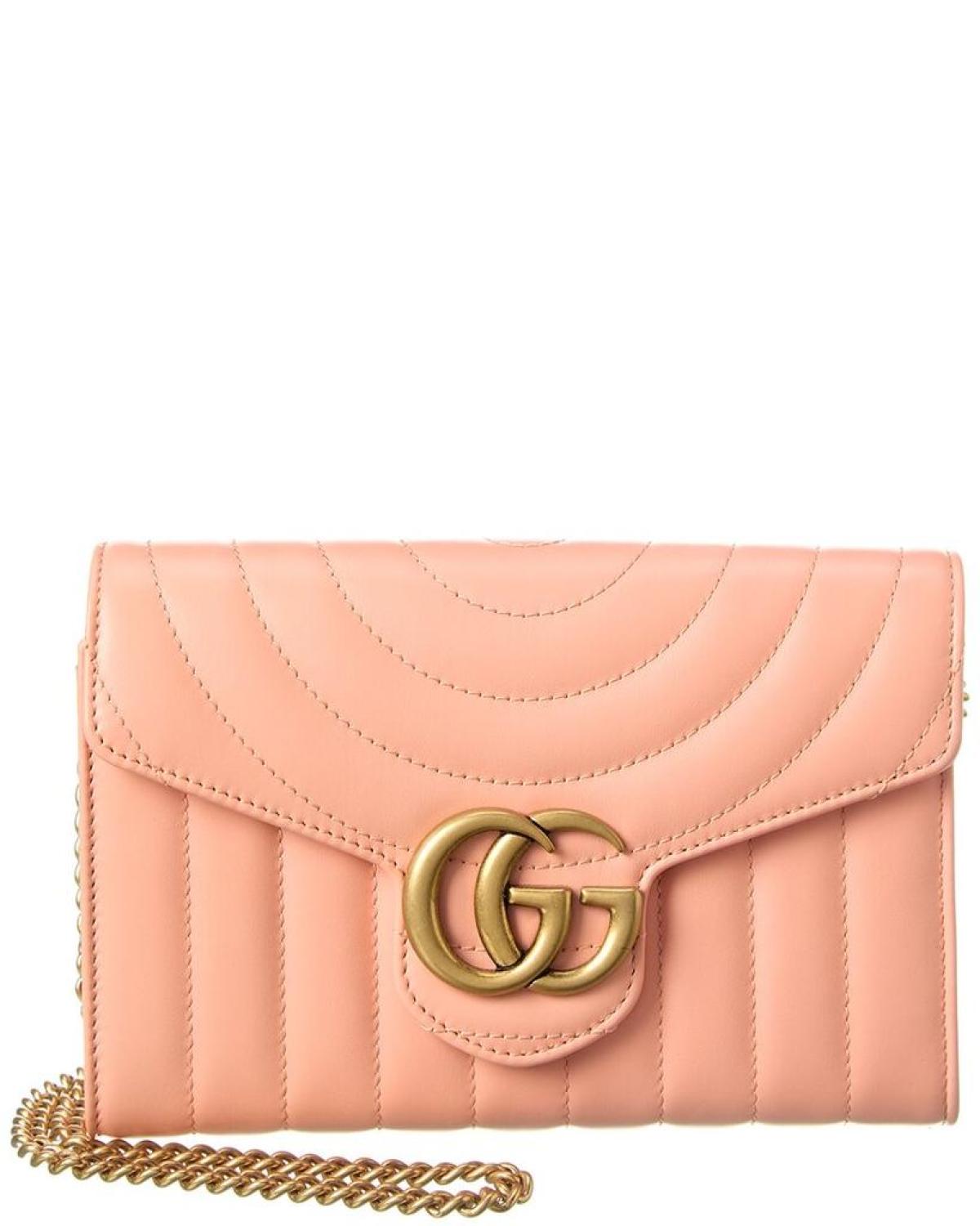 Gucci GG Marmont Matelasse Leather Wallet On Chain