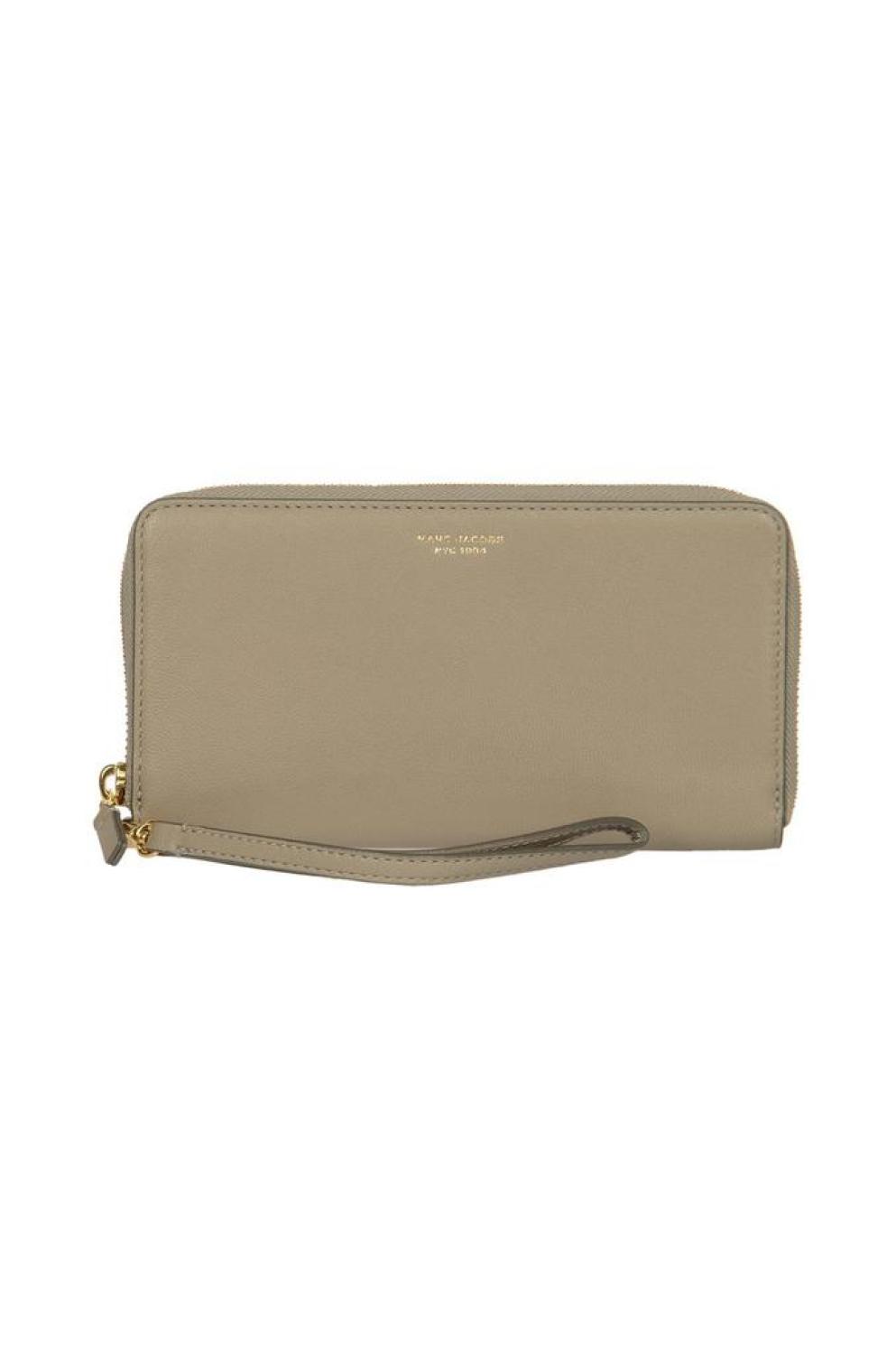 Marc Jacobs The Slim Logo Detailed Zipped Wallet