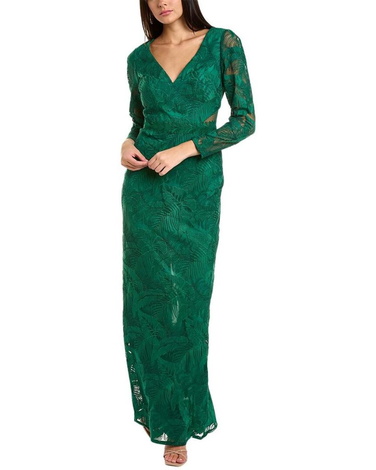 Marchesa notte green lace dress best sale