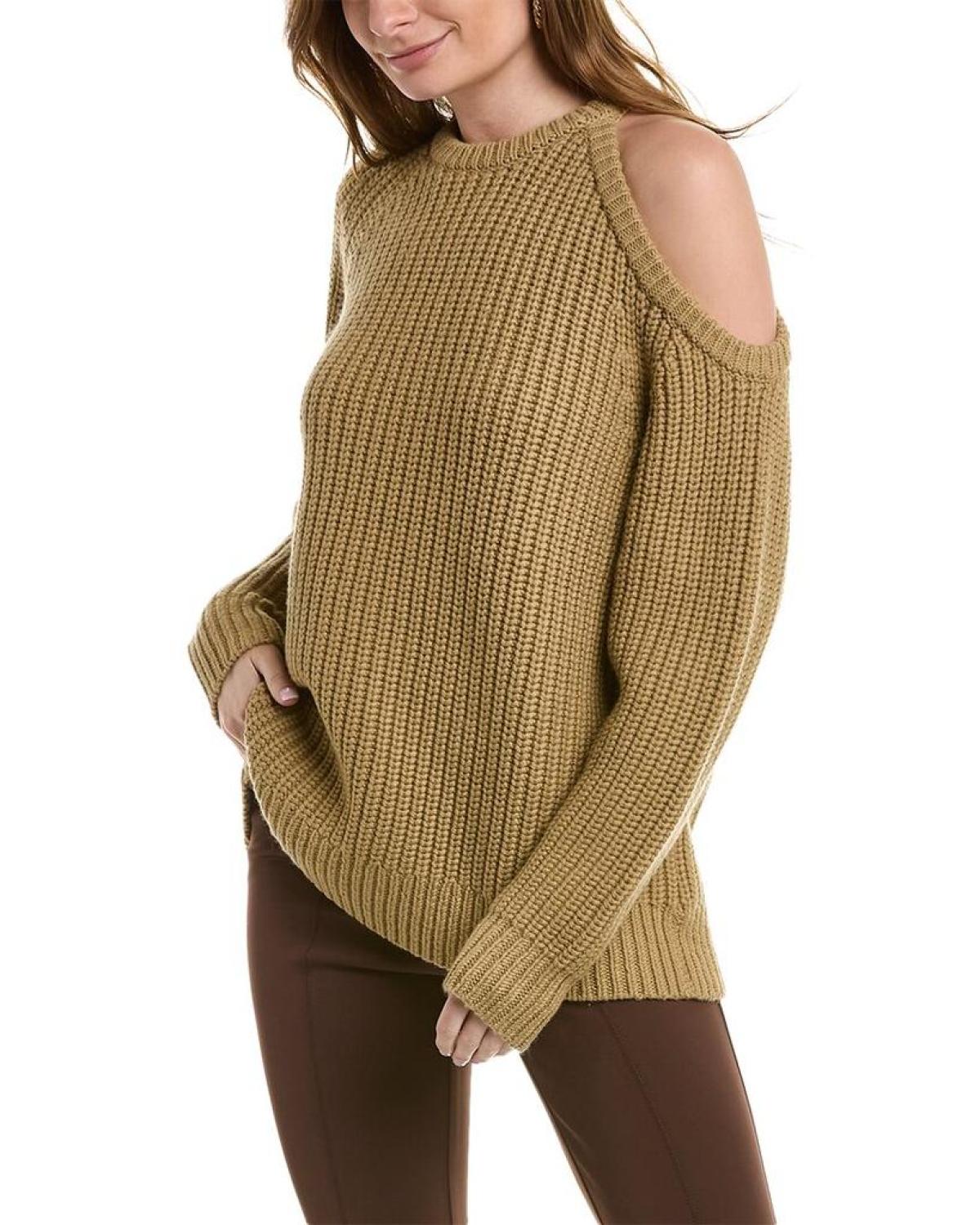 One shoulder cashmere discount sweater