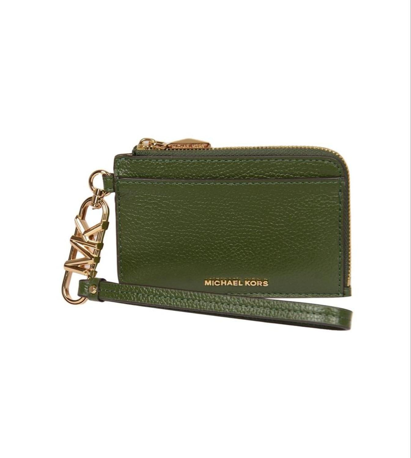 Michael michael kors small logo and leather wallet hot sale