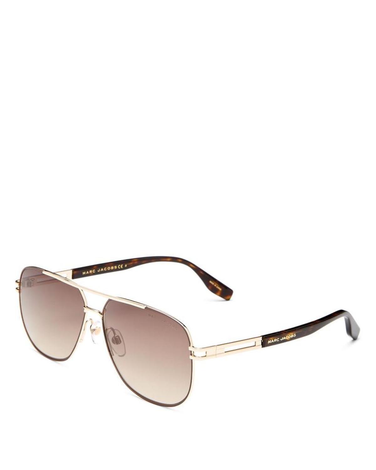 Marc jacobs best sale 58mm aviator sunglasses