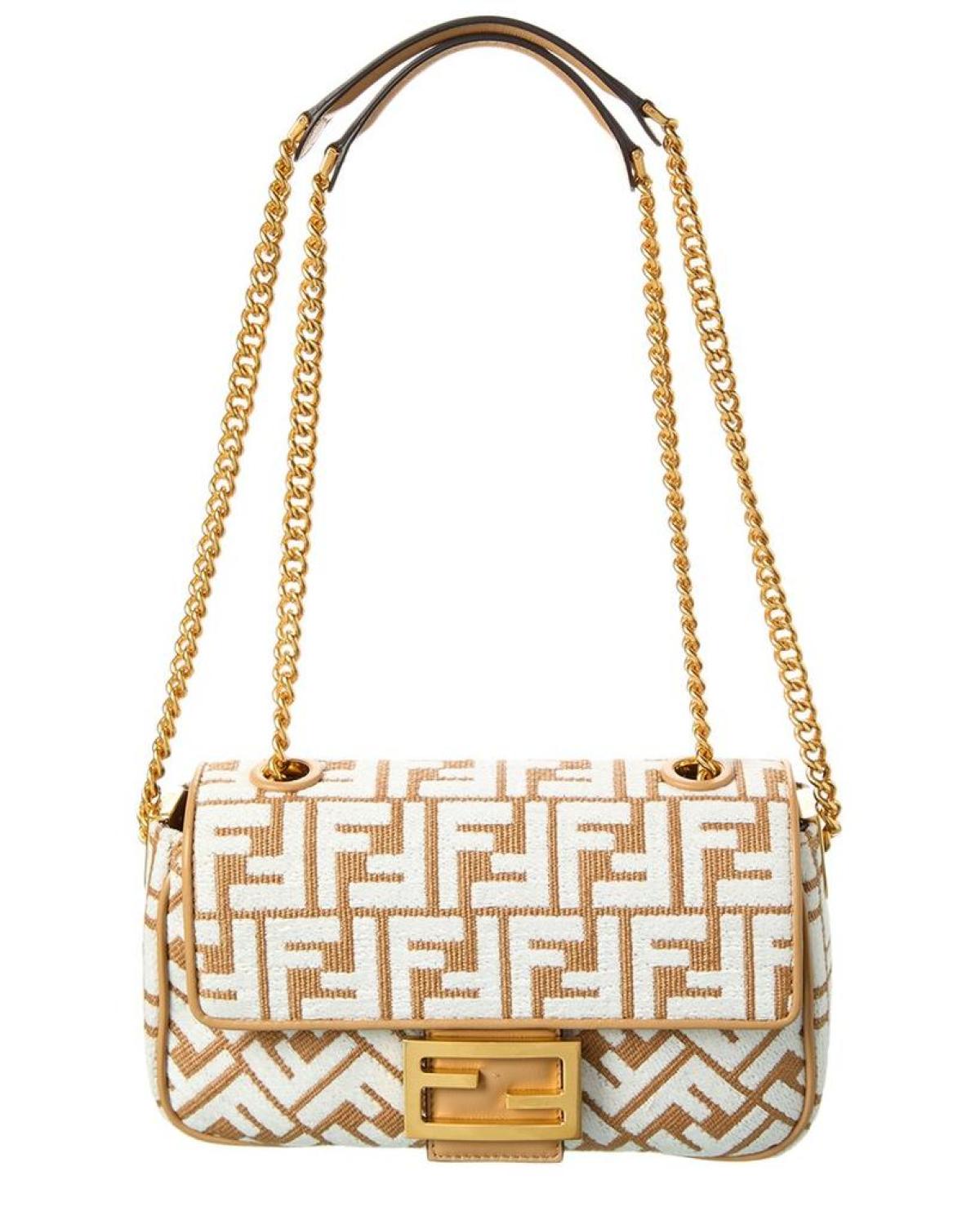 Fendi on sale raffia baguette