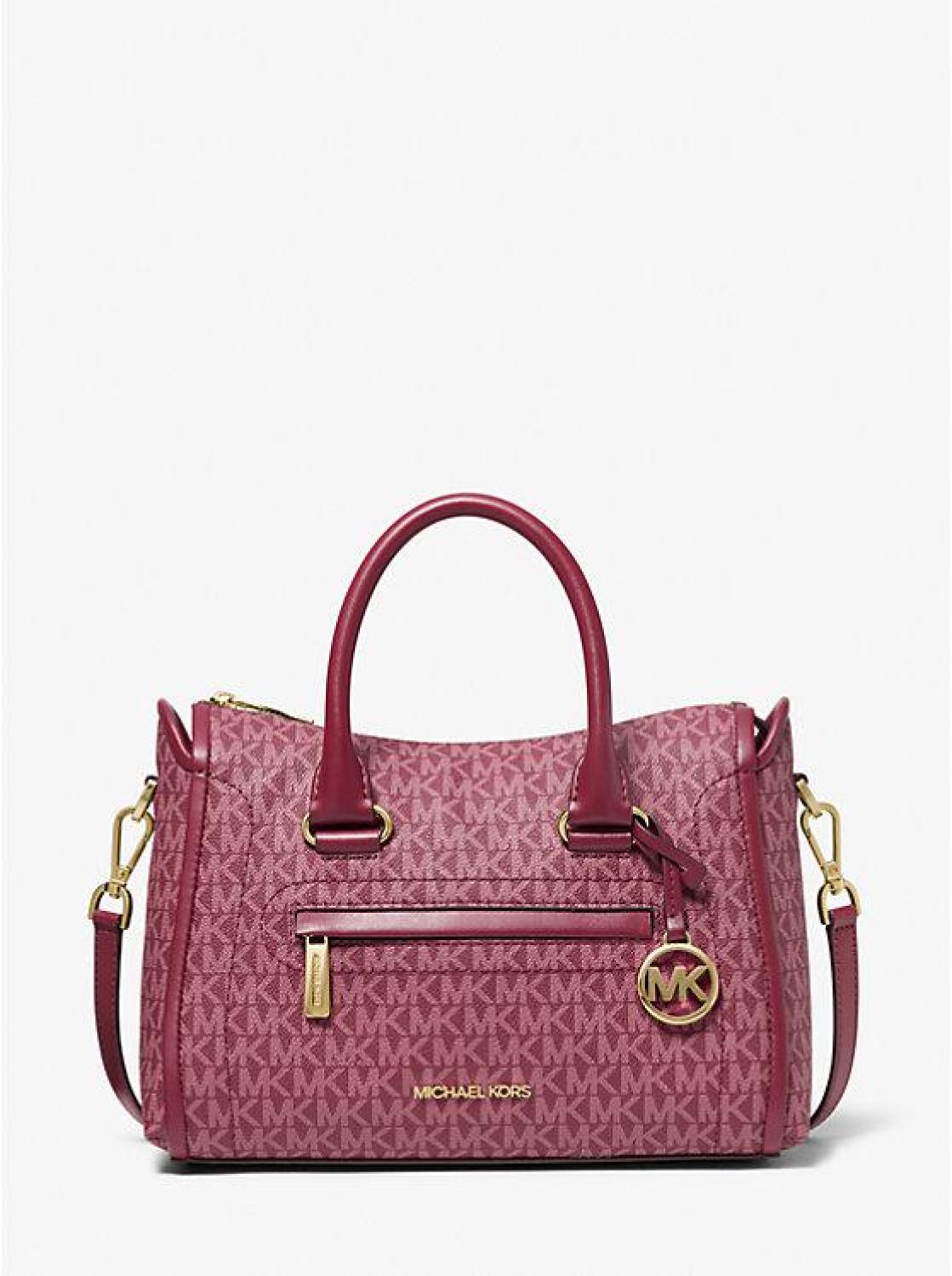 Carine medium logo online satchel