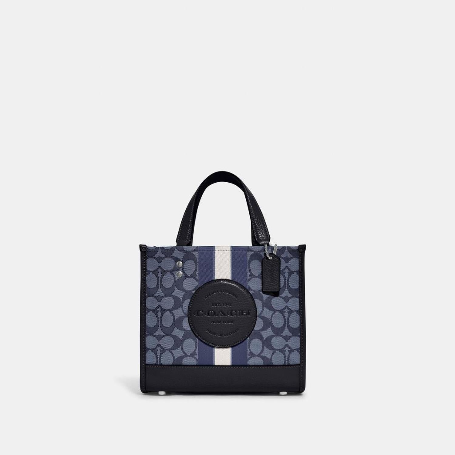 Coach signature jacquard tote online