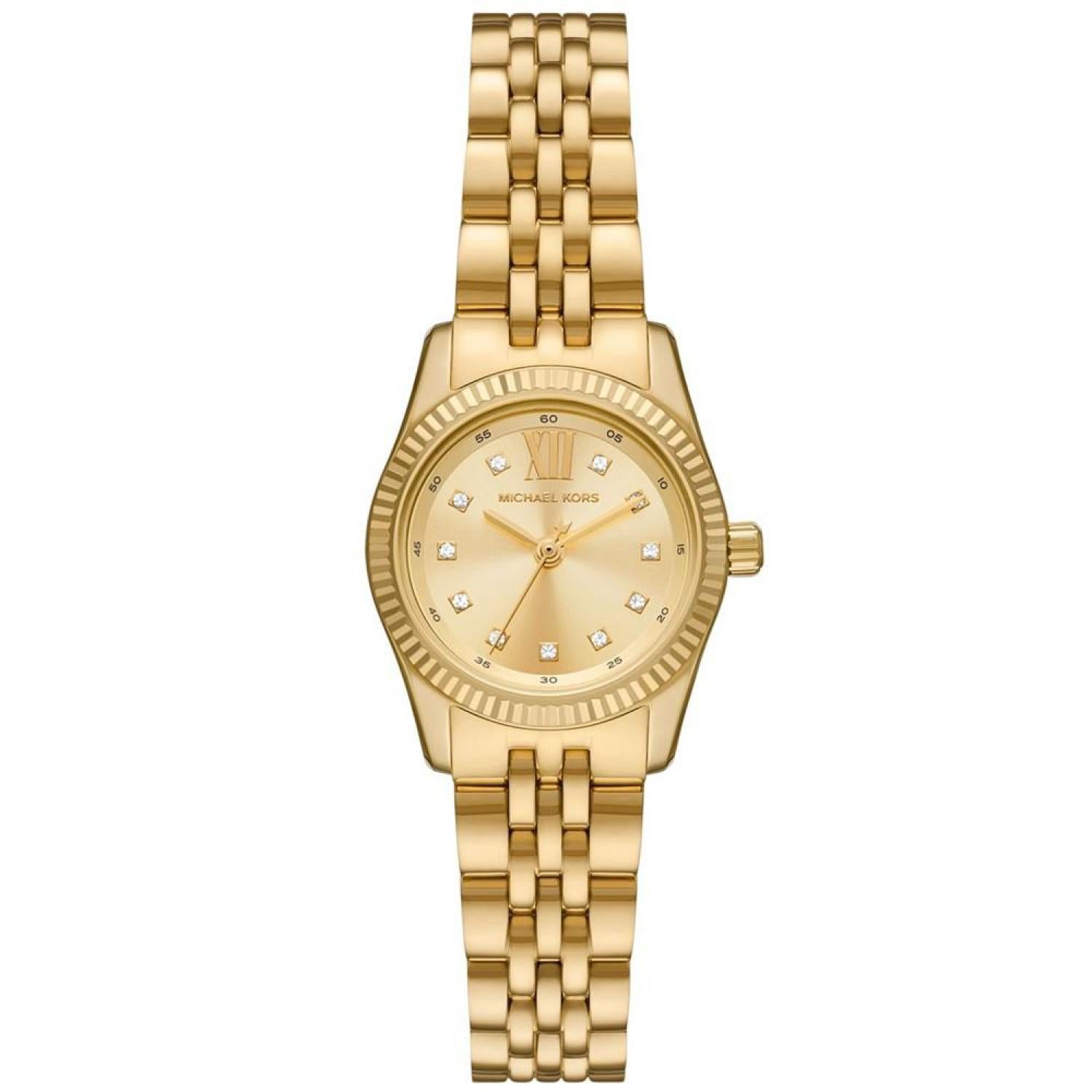 Women s Lexington Three Hand Gold Tone Stainless Steel Watch 26mm