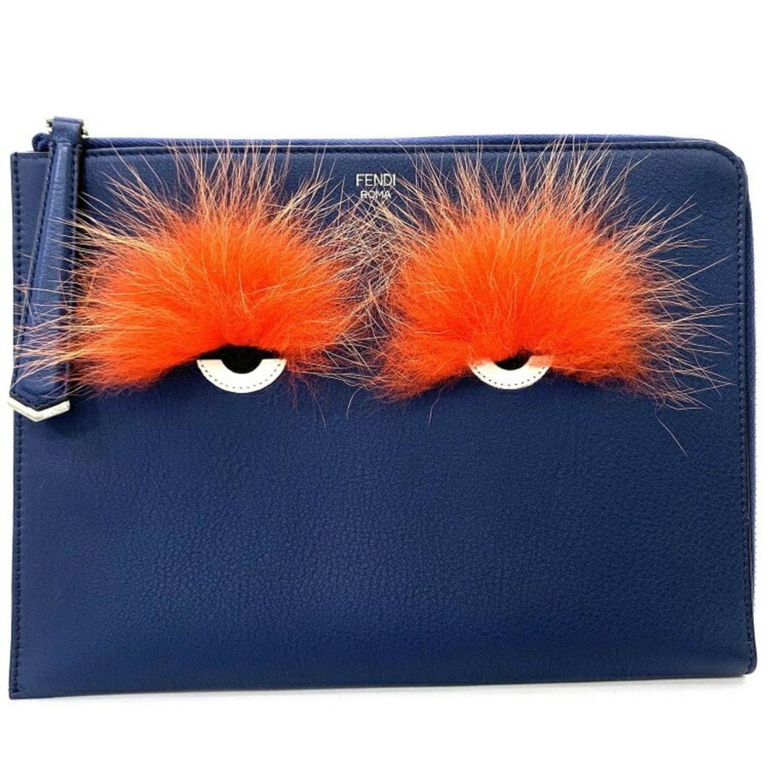 Fendi monster clutch bag deals