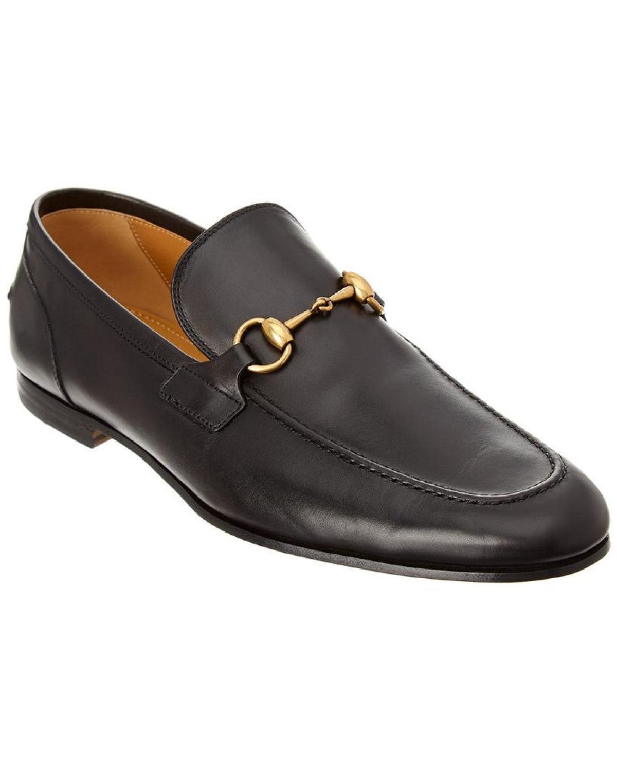 Gucci jordaan leather on sale loafer