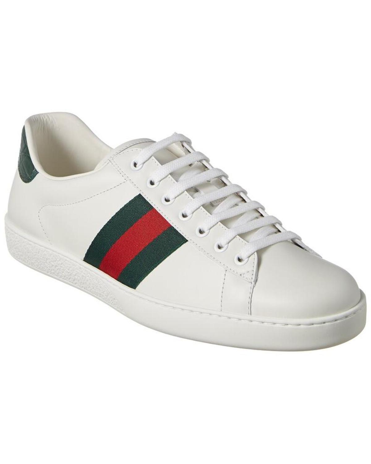 Mens white gucci sneakers online