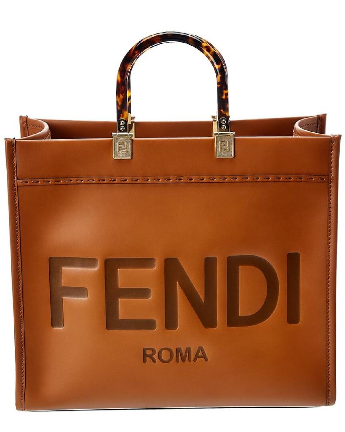 Fendi sunshine best sale leather tote