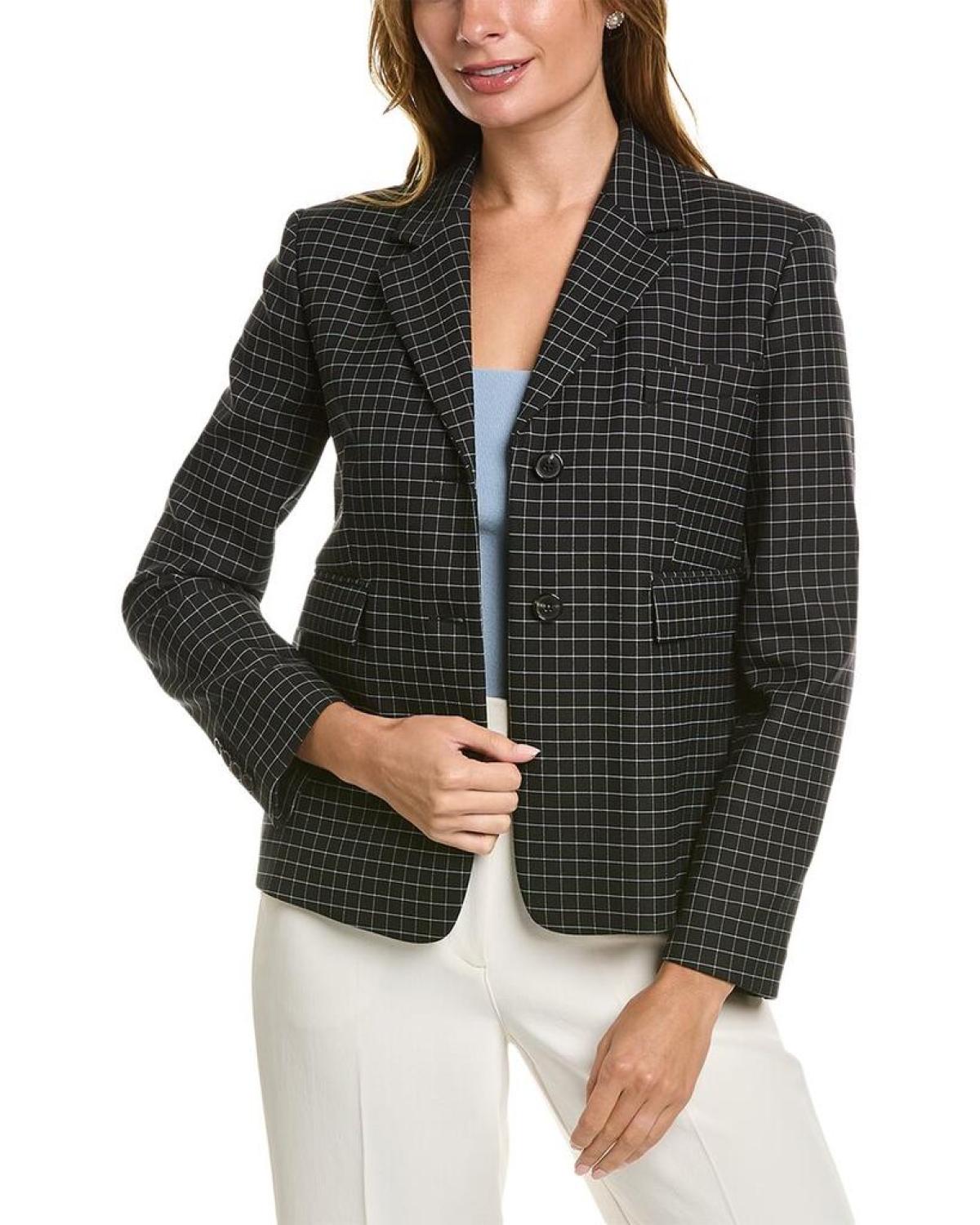 Women's windowpane clearance jacket