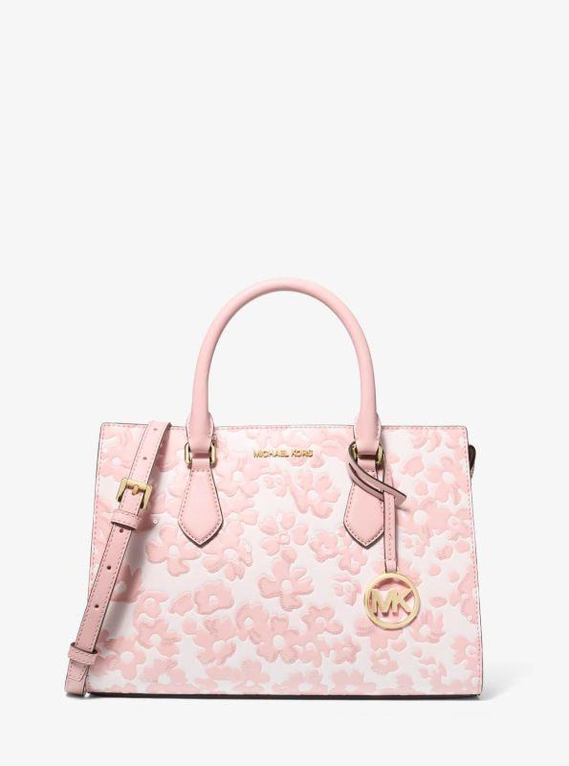 Sheila Medium Sequined Floral Satchel