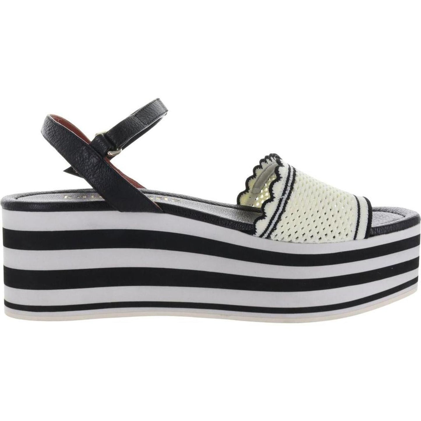 Highrise Spade Womens Leather Striped Platform Sandals