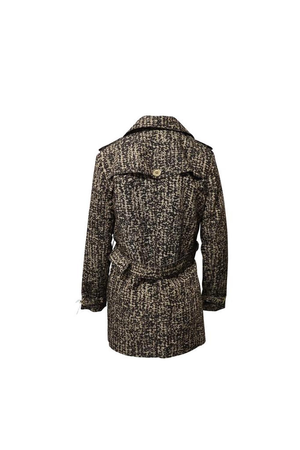 Michael Kors Printed Trench Coat in Brown Polyester