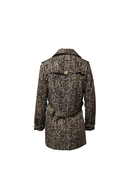 Michael Kors Printed Trench Coat in Brown Polyester