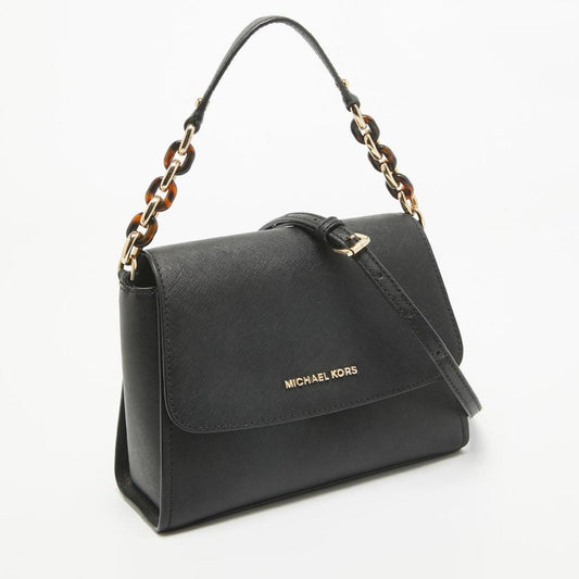 Michael Kors Black Saffiano Leather Sofia Top Handle Bag