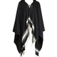 Max Mara Weekend Smooth Blend Hooded Poncho in Grey Wool