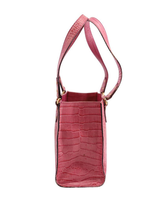 Kate Spade Crocodile Embossed Bag in Pink Leather