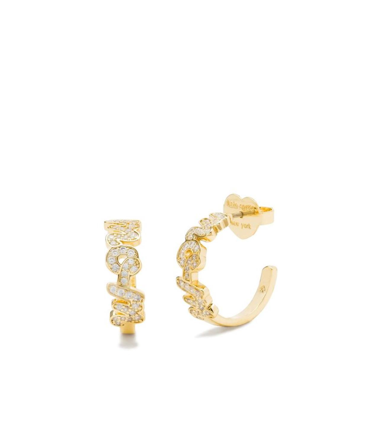 Fleurette Huggie Drop Earrings