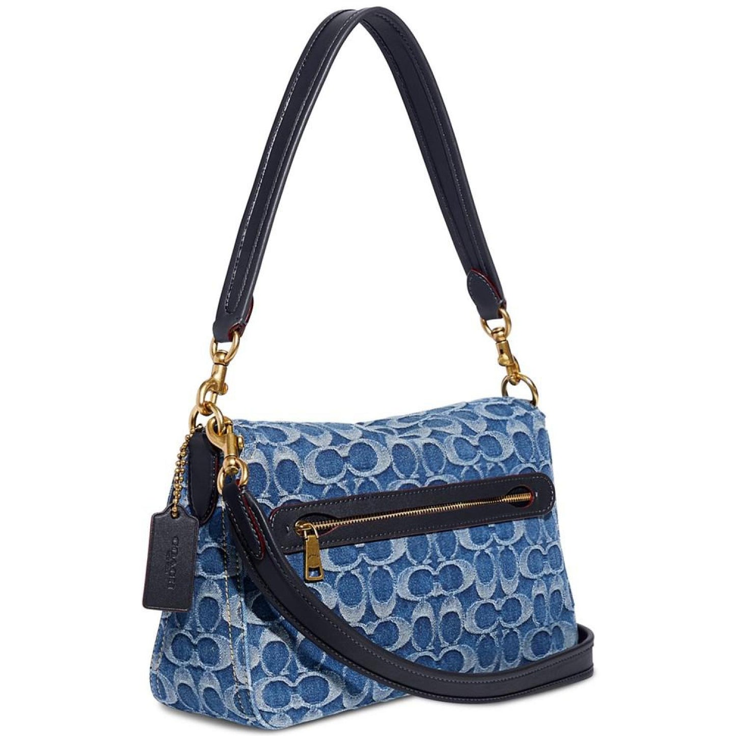 Washed Denim Soft Tabby Shoulder Bag