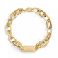 Gold-Tone Signature Stitched Chain Link Bracelet