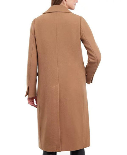 Michael Michael Kors Women's 2-Button Wool Coat, Dark Camel