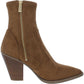 Dover Womens Faux Suede Stacked Heel Booties