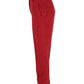 Max Mara Straight Leg Trousers in Red Cotton