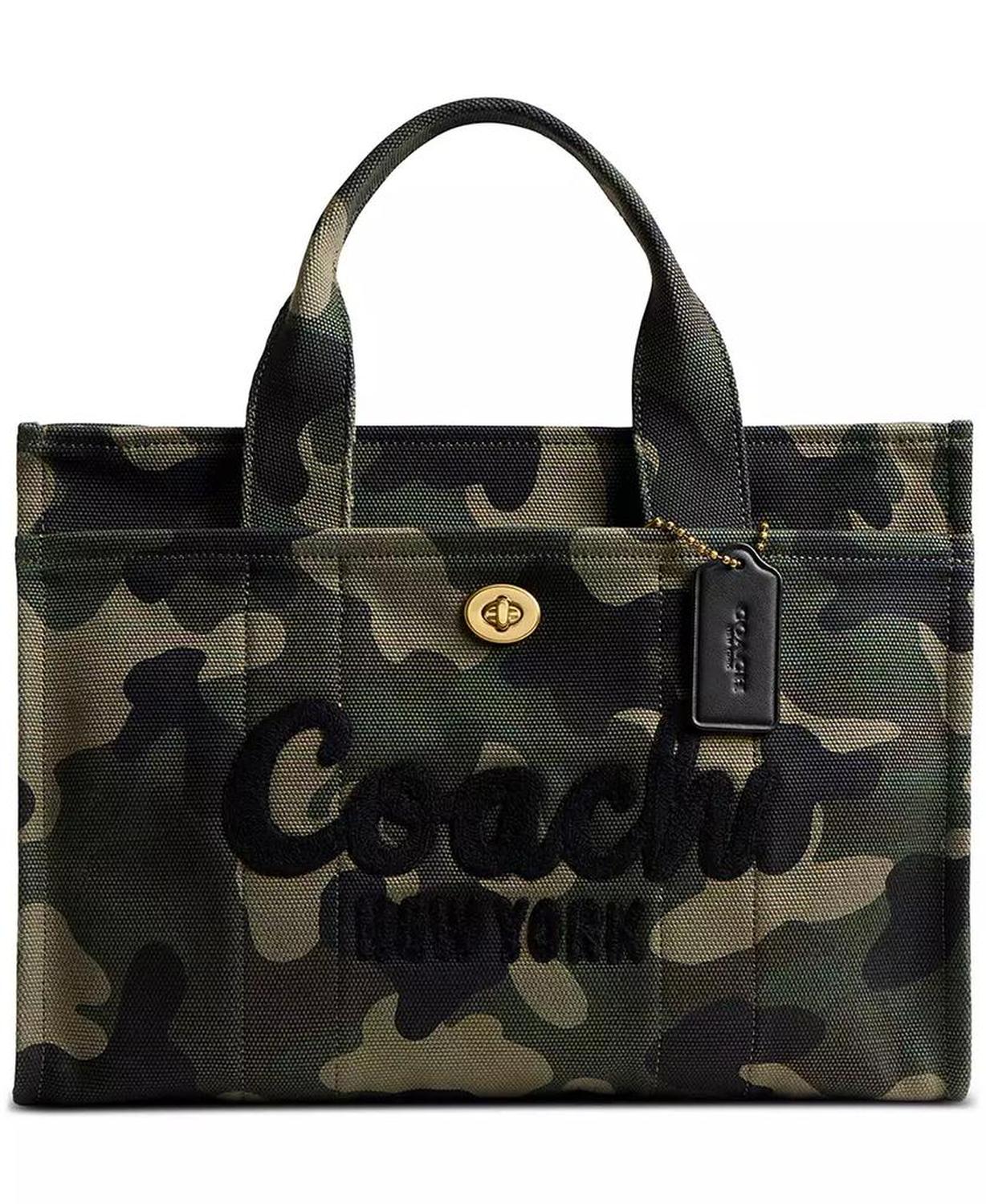 Camo Print Canvas Medium Cargo Tote