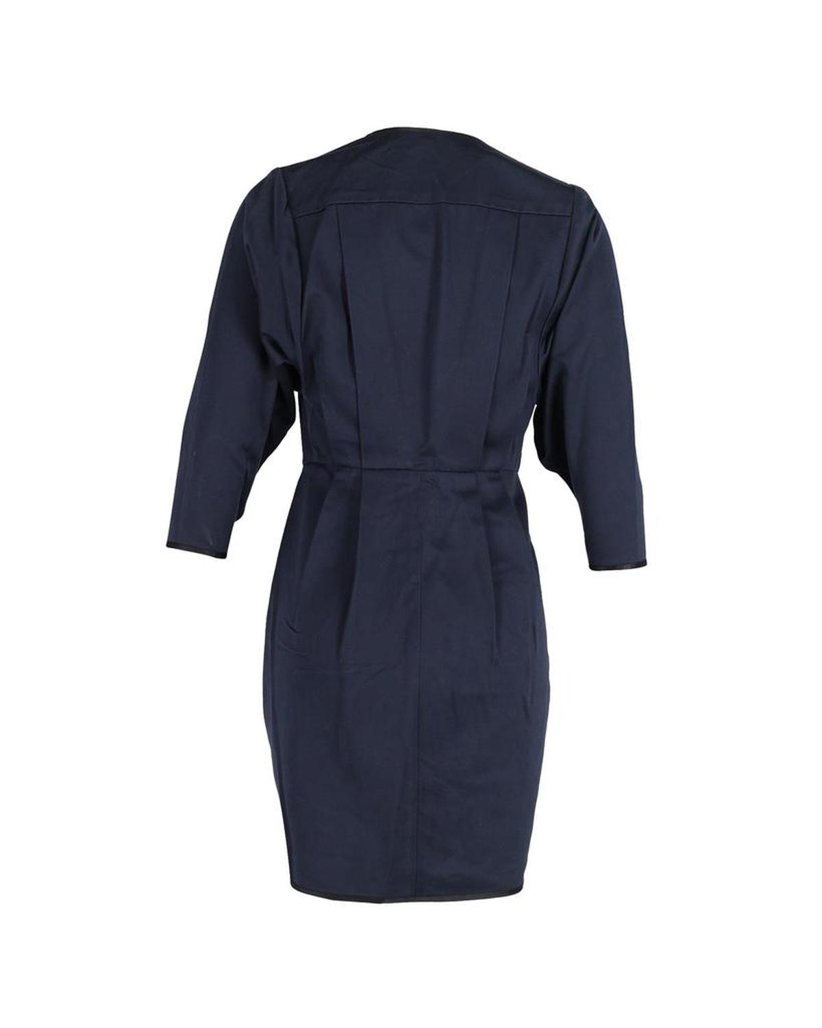 Marc Jacobs Wrap Mini Dress in Navy Blue Cotton