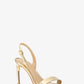 Kasia Crackled Metallic Leather Sandal