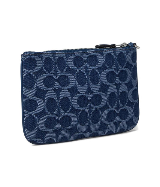 Essential Small Wristlet In Signature Denim