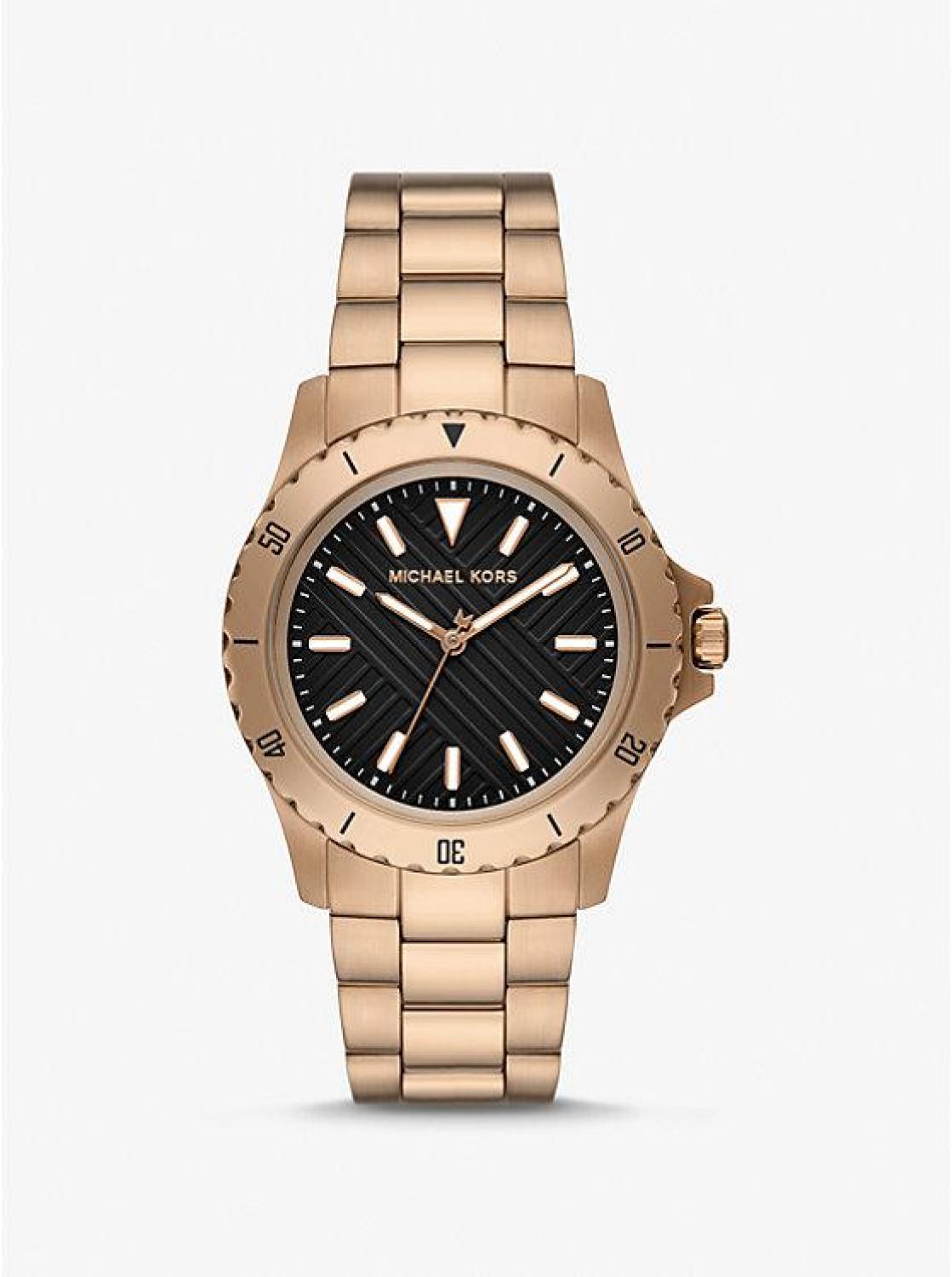 Oversized Everest Beige Gold-Tone Watch