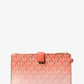 Jet Set Large Ombré Signature Logo Wristlet