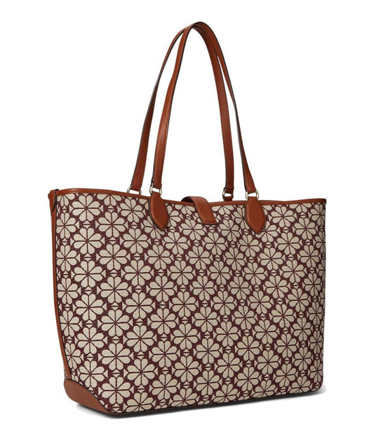 Spade Flower Jacquard Large Open Tote