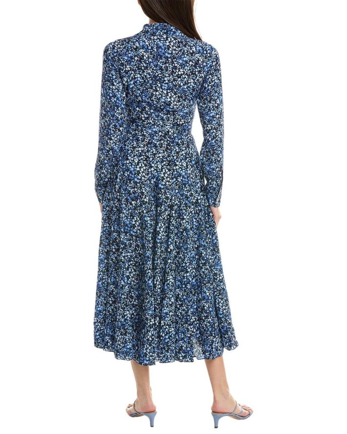 Michael Kors Collection Floral Silk Shirtdress