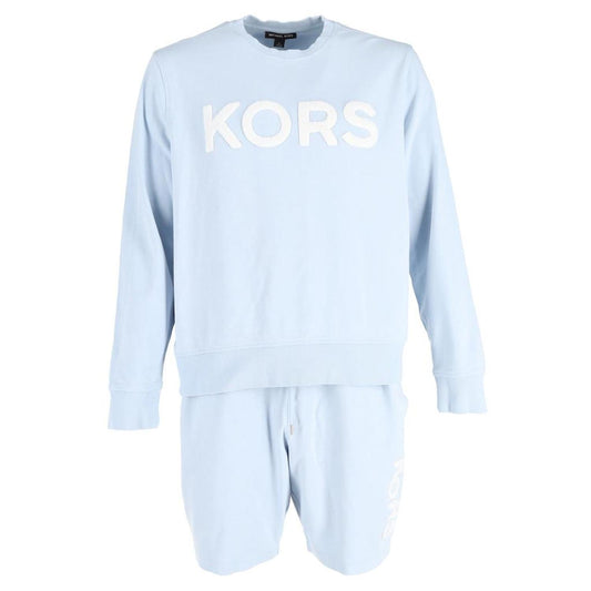 Michael Kors Sweatshirt and Shorts Set in Light Blue Cotton