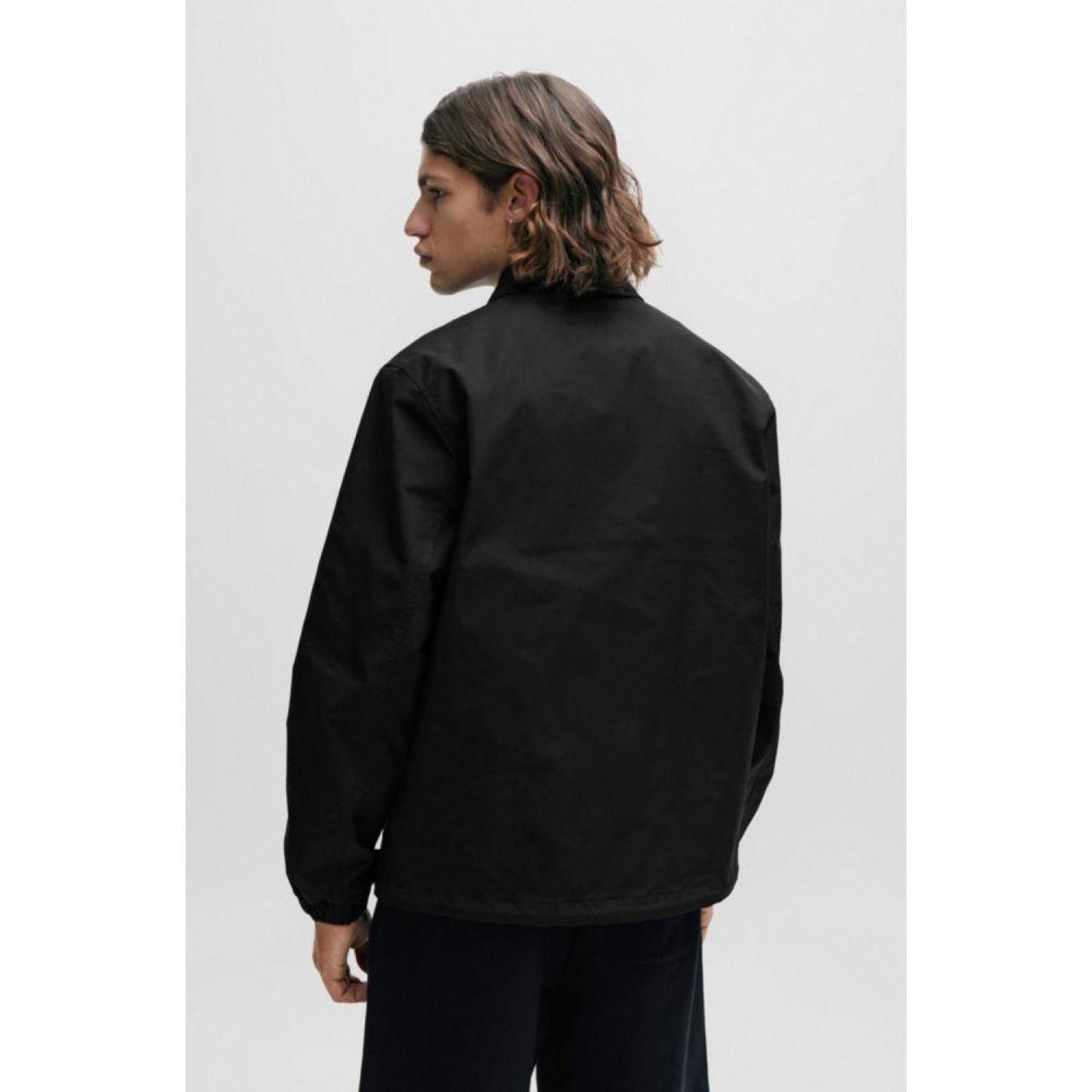 Water-repellent coach jacket with logo badge