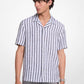 Linen and Cotton Blend Striped Shirt