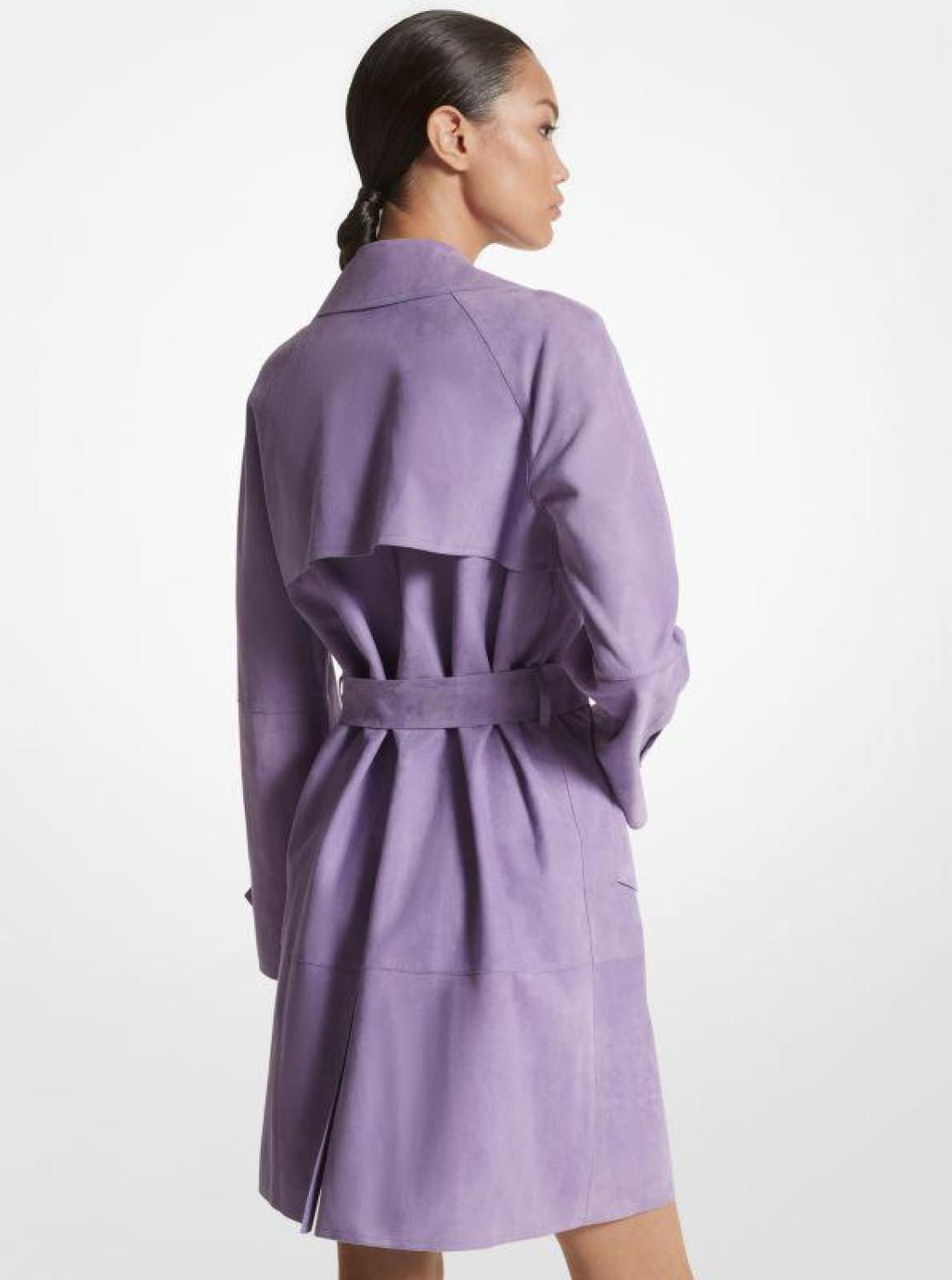 Bonded Suede Trench Coat