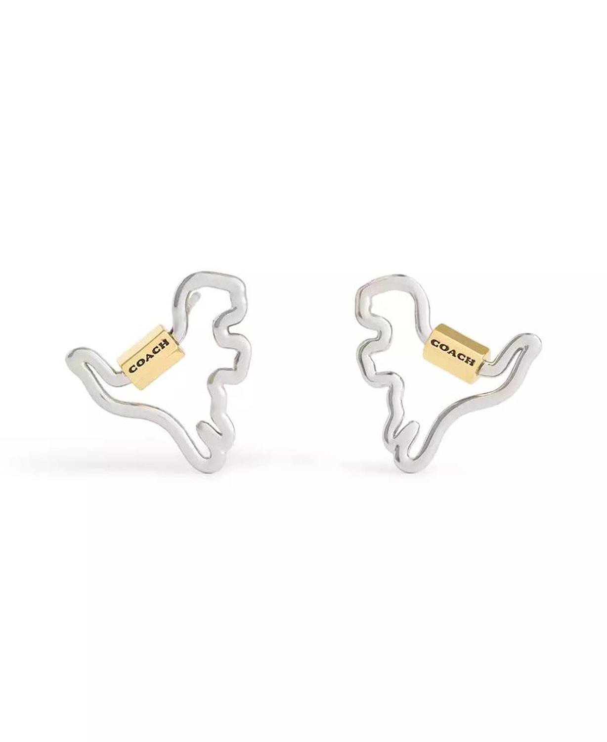 Two-Tone Signature Carabiner Rexy Stud Earrings